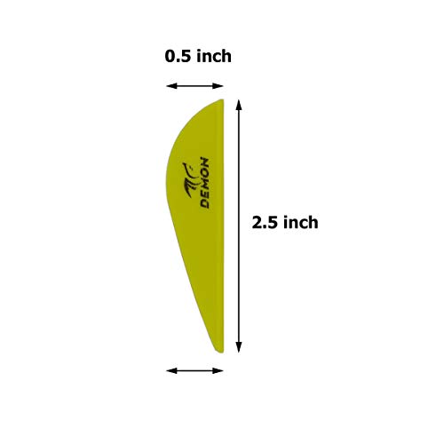 Letszhu Arrows Vanes 2.5 Inch Plastic Fletches Vane DIY Archery Arrow for Hunting Targeting (39 Pack) (Lemon Yellow)