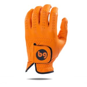 bg bender golf glove | wear on left | (orange, mens xxl)