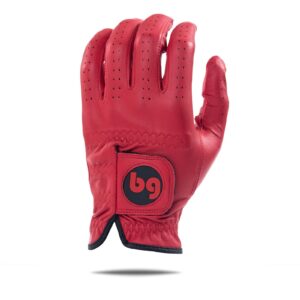 BG Bender Golf Glove | Wear On Left | (Red, Mens Large)