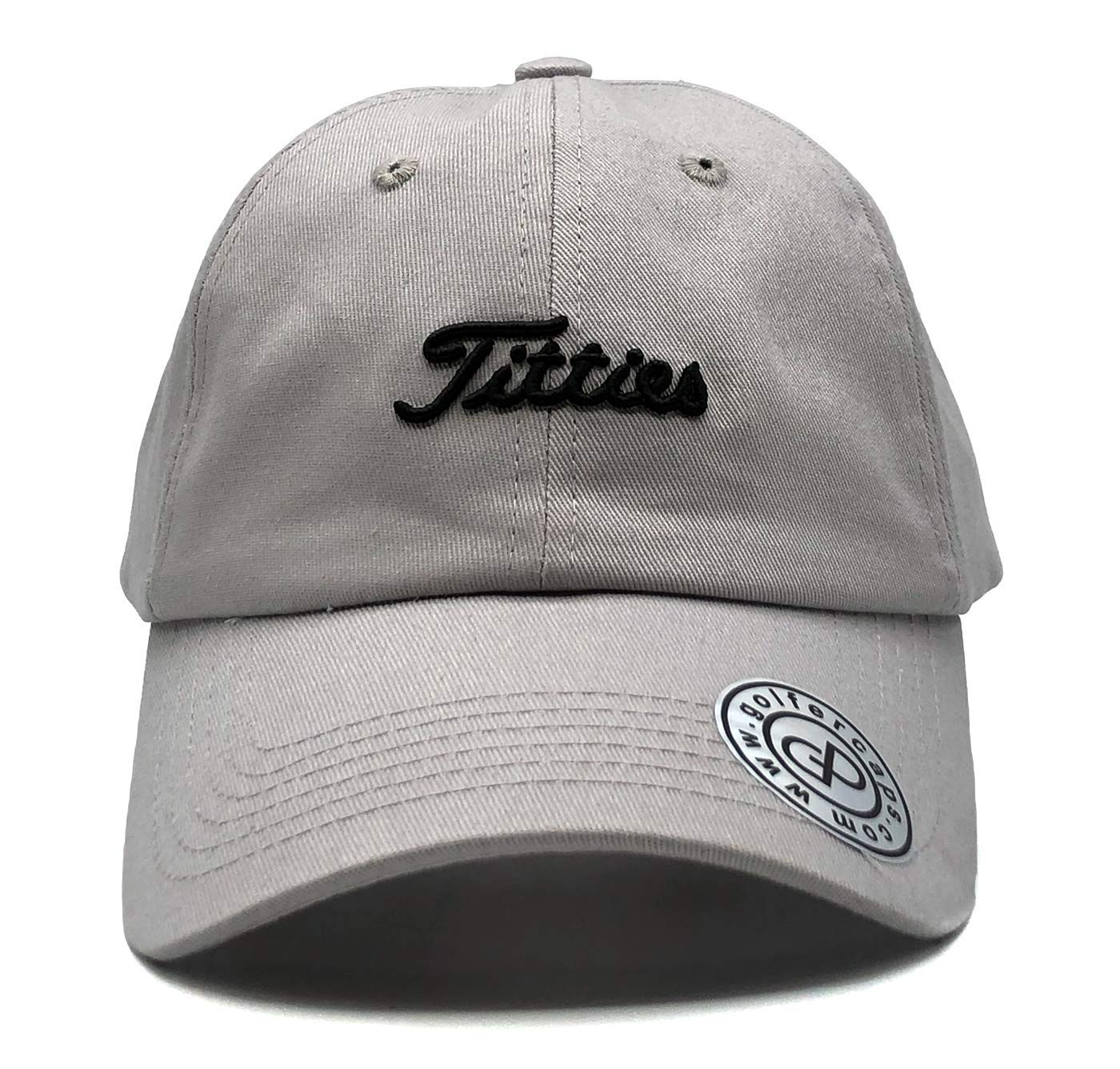 Classic Titties Golf Dad Hat Cap with Adjustable Strapback - Great for Golfers and Also Bachelor Parties (Gray)