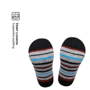 HIGHCAMP 2 Pairs Kids Merino Wool Ski Snowboard Socks Boy Girl Toddler Snow Socks/Stripe Blue, M