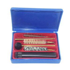 Motanar 9mm Pistol Cleaning Kit Set Pocket Size Hand Gun Bore Brush for Cal.38/357/9mm Pistol Cleaning Blue