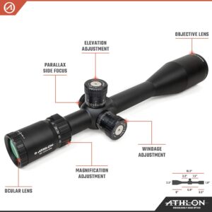 Athlon Optics Argos BTR GEN2 10-24x56 Riflescope - BLR SFP IR MOA, Black