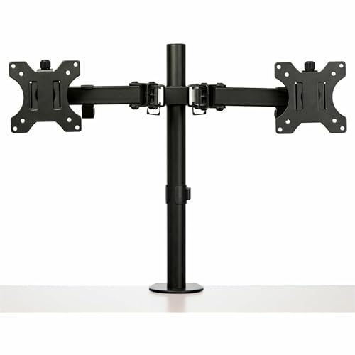 StarTech.com Desk Mount Dual Monitor Arm - Desk Clamp/Grommet VESA Monitor Mount for up to 32 inch Displays - Ergonomic Articulating Monitor Arm - Height Adjustable/Tilt/Swivel/Rotating (ARMDUAL2)