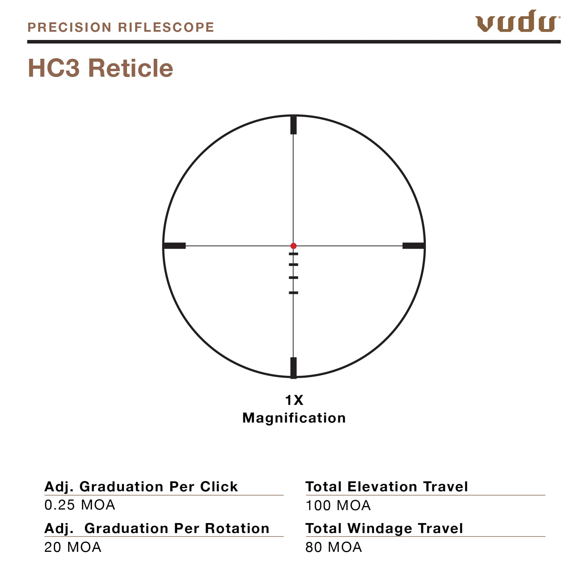 EOTech VUDU 1-8X24MM SFP HC3 BDC IR