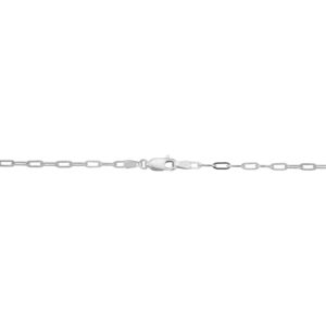 KoolJewelry Sterling Silver Polished Paperclip Chain Necklace for Men and Women (2.3 mm, 36 inch)