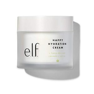 e.l.f. skin happy hydration cream, calming & ultra-hydrating face moisturizer, infused with hyaluronic acid & vitamin b5, vegan & cruelty-free, 1.7 oz