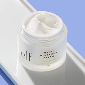 e.l.f. SKIN Happy Hydration Cream, Calming & Ultra-Hydrating Face Moisturizer, Infused with Hyaluronic Acid & Vitamin B5, Vegan & Cruelty-Free, 1.7 Oz