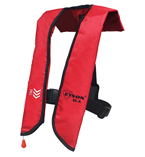 Eyson Inflatable Life Jacket Life Vest Basic Automatic/Manual (7091 Red Auto)