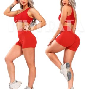 KIWI RATA Booty Shorts for Women High Waisted Yoga Shorts Sexy Butt Lift Spandex Workout Leggings