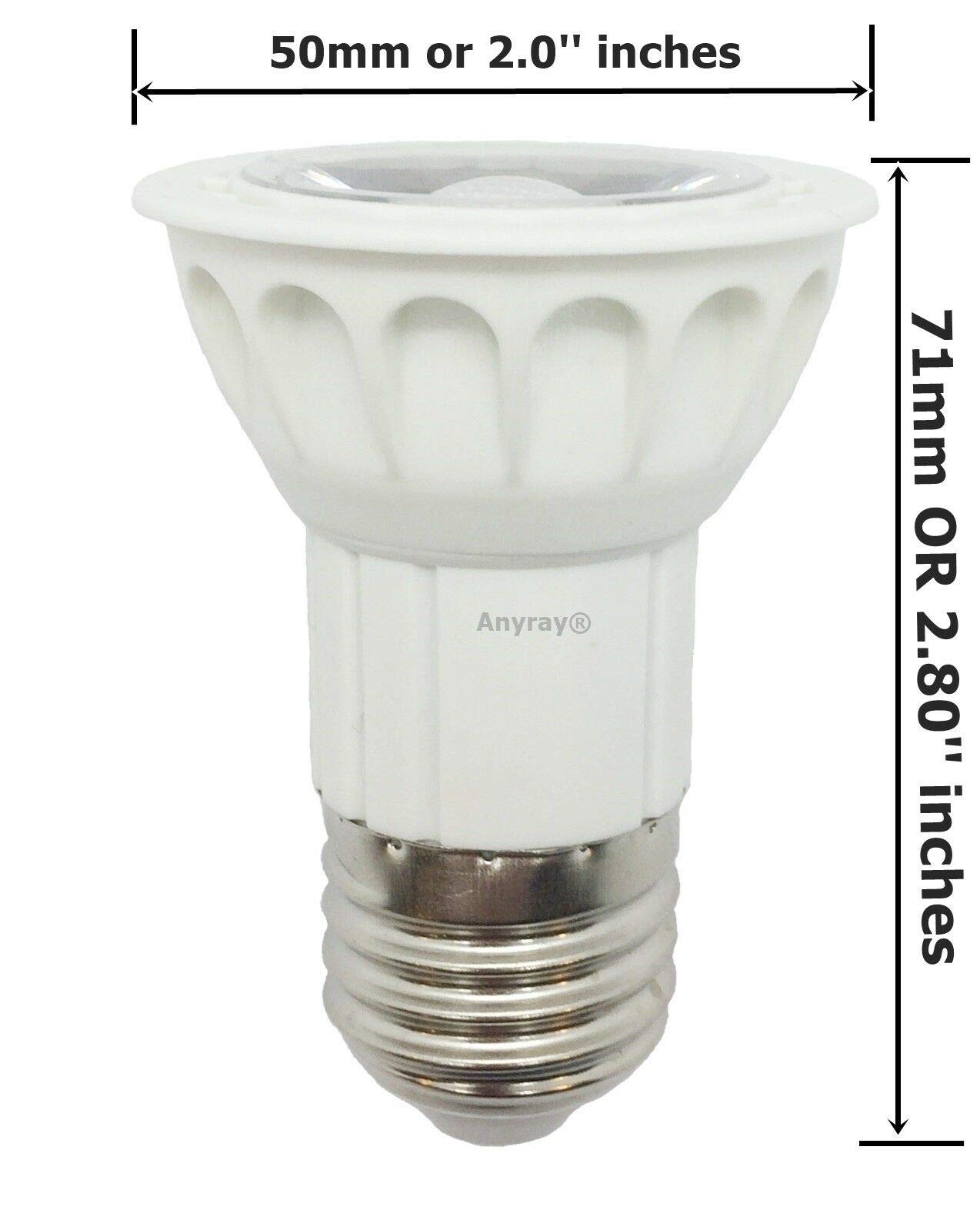 Anyray (2)-LED 5W Bulbs Replacement for Range Hood Halogen Light Bulbs AP3203068 WB08X10028 50W 120V