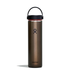 hydro flask steel 24 oz lightweight wide flex cap obsidian