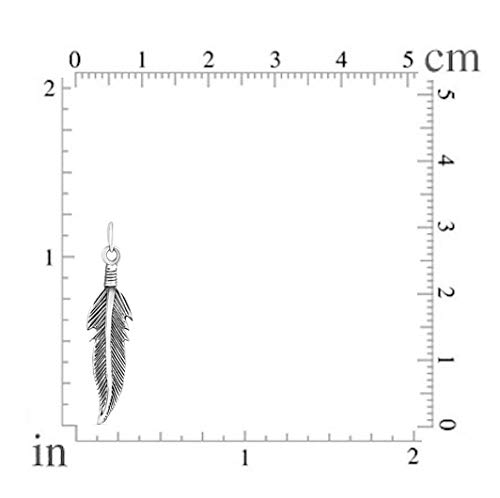 Mimi 925 Sterling Silver Feather Charm Pendant