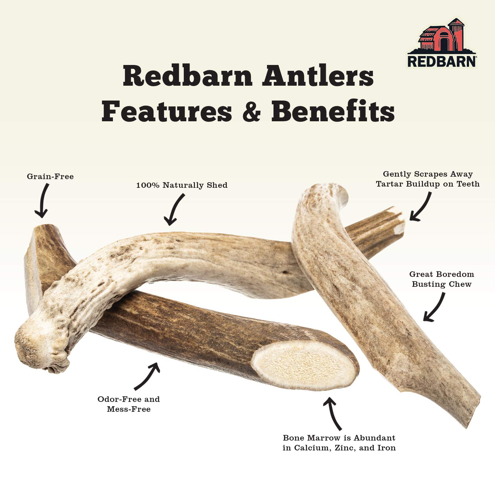 Redbarn Half Elk Antler XX-Large for Dogs