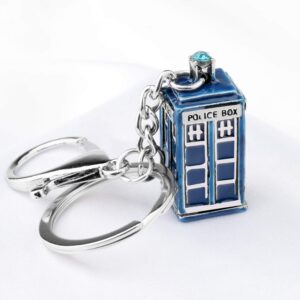 AKTAP Movie TV Series Keychain Police Box Charm Jewelry Gift Inspired Keychain Gifts For Movie Fans