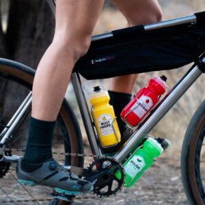 SPURCYCLE - "Must [GO] Hard Water Bottle|22 Ounces. Purist Water Bottle with MoFlo Cap, Resists Stains & Tastes Better. Flexible Bicycle Bottle. Don't Forget to Hydrate.