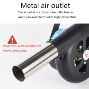 Sunglow Outdoor Cooking BBQ Fan Air Blower，Hand Crank Blowers， Barbecue Fire Bellows for Picnic Camping Stove Accessories