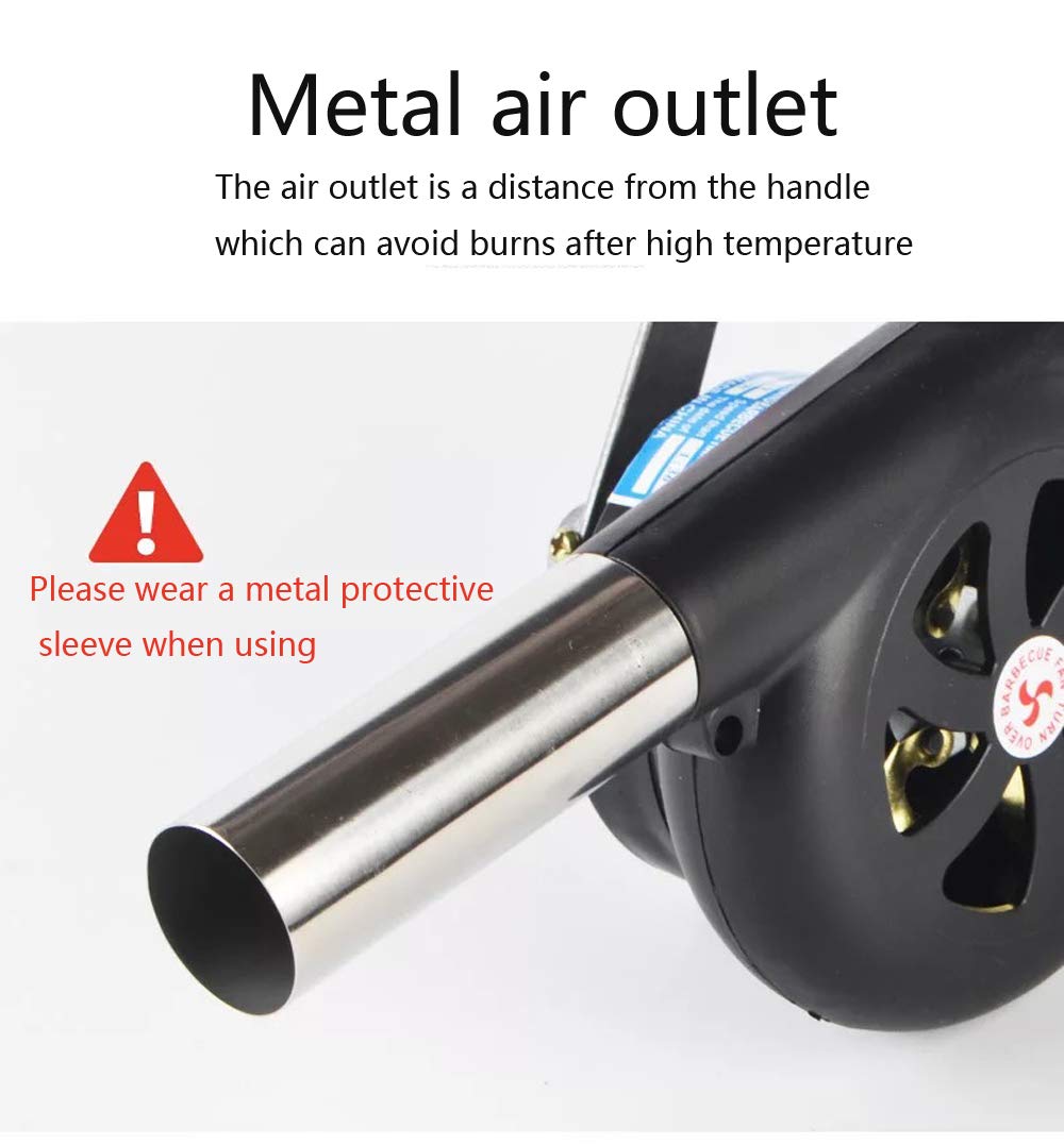 Sunglow Outdoor Cooking BBQ Fan Air Blower，Hand Crank Blowers， Barbecue Fire Bellows for Picnic Camping Stove Accessories