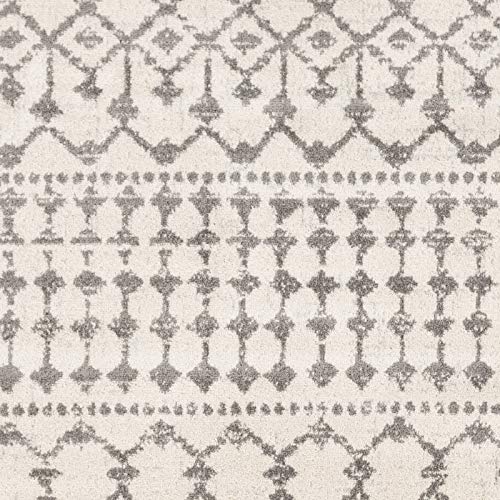 Livabliss Elsie Global Bohemian Area Rug,6'7" Square,Khaki/Gray