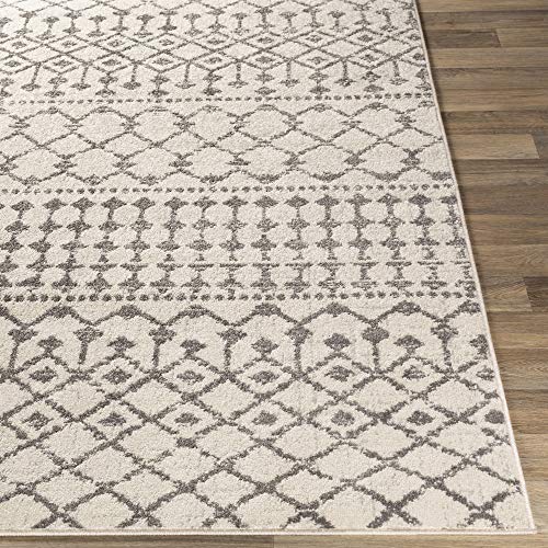 Livabliss Elsie Global Bohemian Area Rug,6'7" Square,Khaki/Gray