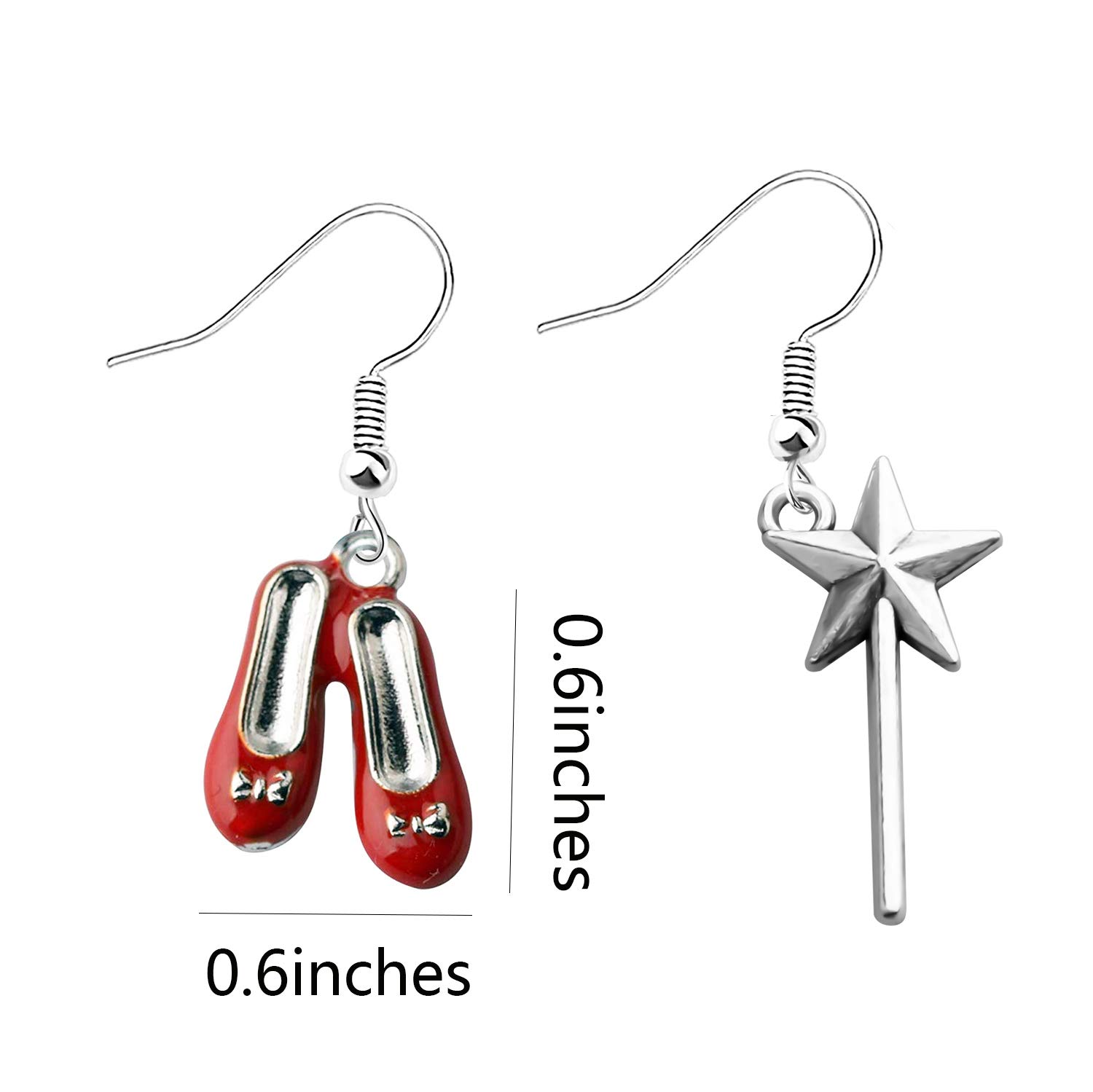 FUSTMW Sweet Home Bracelet Movies Inspired Bracelet There is No Place Like Home Red Enamel Shoes Charm (Red Enamel Shoes Earring Set)