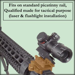 Gotical 3 Slots Dual Picatinny/Weaver Rail | 90 Degree and 45 Degree Double Rail Picatinny Riser Mount Quick Release | Tactical Dual Rail Picatinny (Pack of 1)