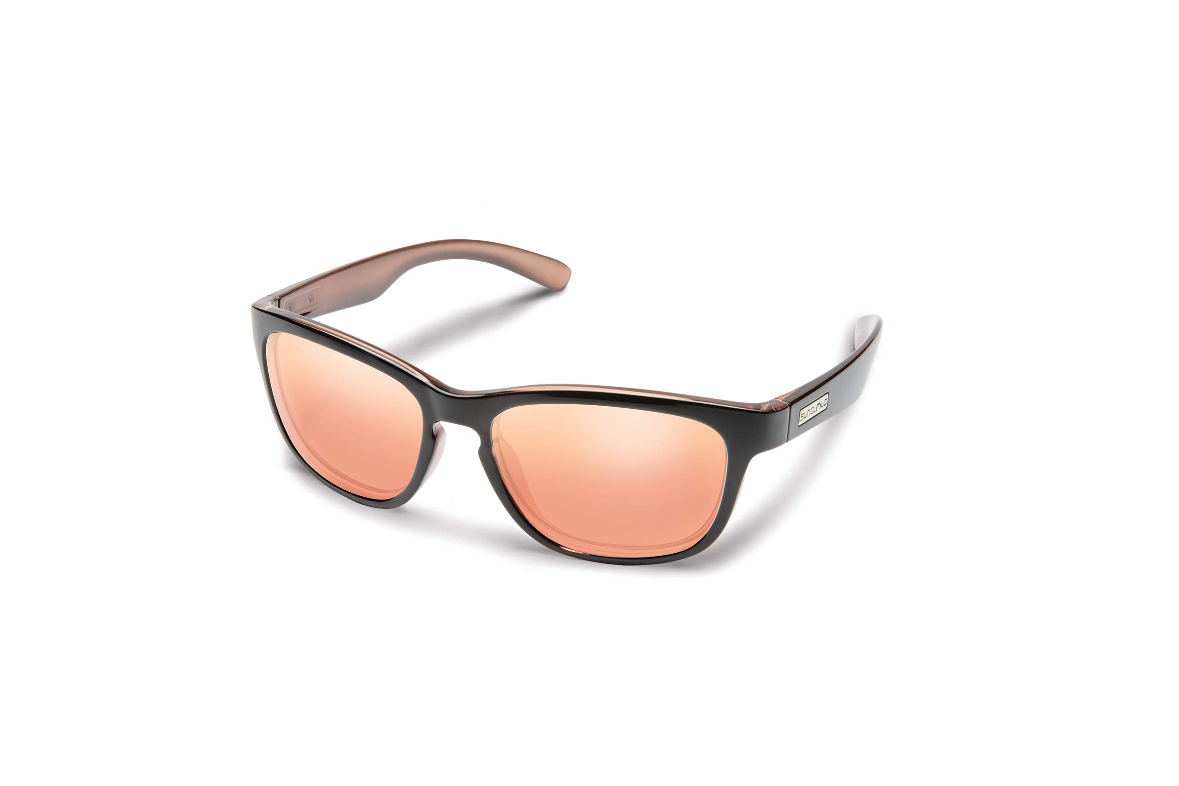 Suncloud Cinco Polarized Sunglasses, Rose Backpaint/Polarized Pink Gold Mirror, One Size