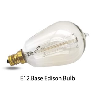 New orange heart Vintage Edison Light Bulbs, E12 Candelabra Light Bulbs, 40W Dimmable Incandescent Bulb, 110-130v, ST45 Squirrel Cage Filament Edison Bulb for Home Light Fixtures Decorative 6-Pack