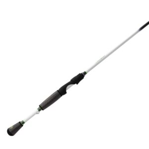 lew's mach spinning fishing rod, 7-foot 1-piece im7 graphite blank with stainless steel guides, medium power fast action, winn dri-tac split-grip handle