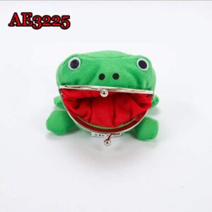 Cosplay Anime Frog Coin Purse Cute Pouch Wallet Small Money Bag Plush Toy for Funny 3225