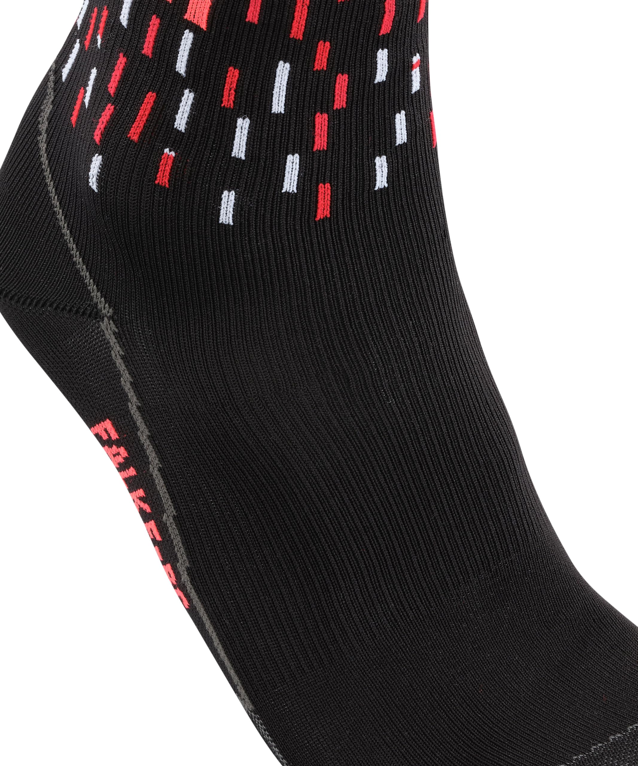 FALKE Unisex BC Impulse Peloton Cycling Socks, Breathable Quick Dry, Mid Calf, Ultra Thin Cushion, Lightweight, Black (Black 3008), 10.5-11.5, 1 Pair