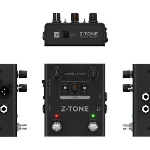 IK Multimedia Z-Tone Buffer Boost guitar preamp pedal with boost, Active/Passive pickup selector, switchable PURE/JFET Channels, true bypass and DI out for reamping/live use