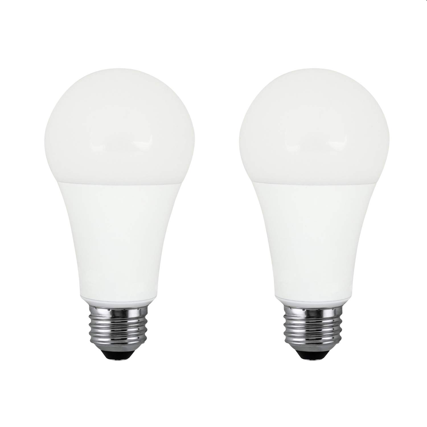 A21 LED High Lumen Light Bulb, 28W, (150W Equivalent), 2605 Lumens, 3000K Soft White, Dimmable, E26 Medium Base, 120V, Energy Star, (2 Pack)