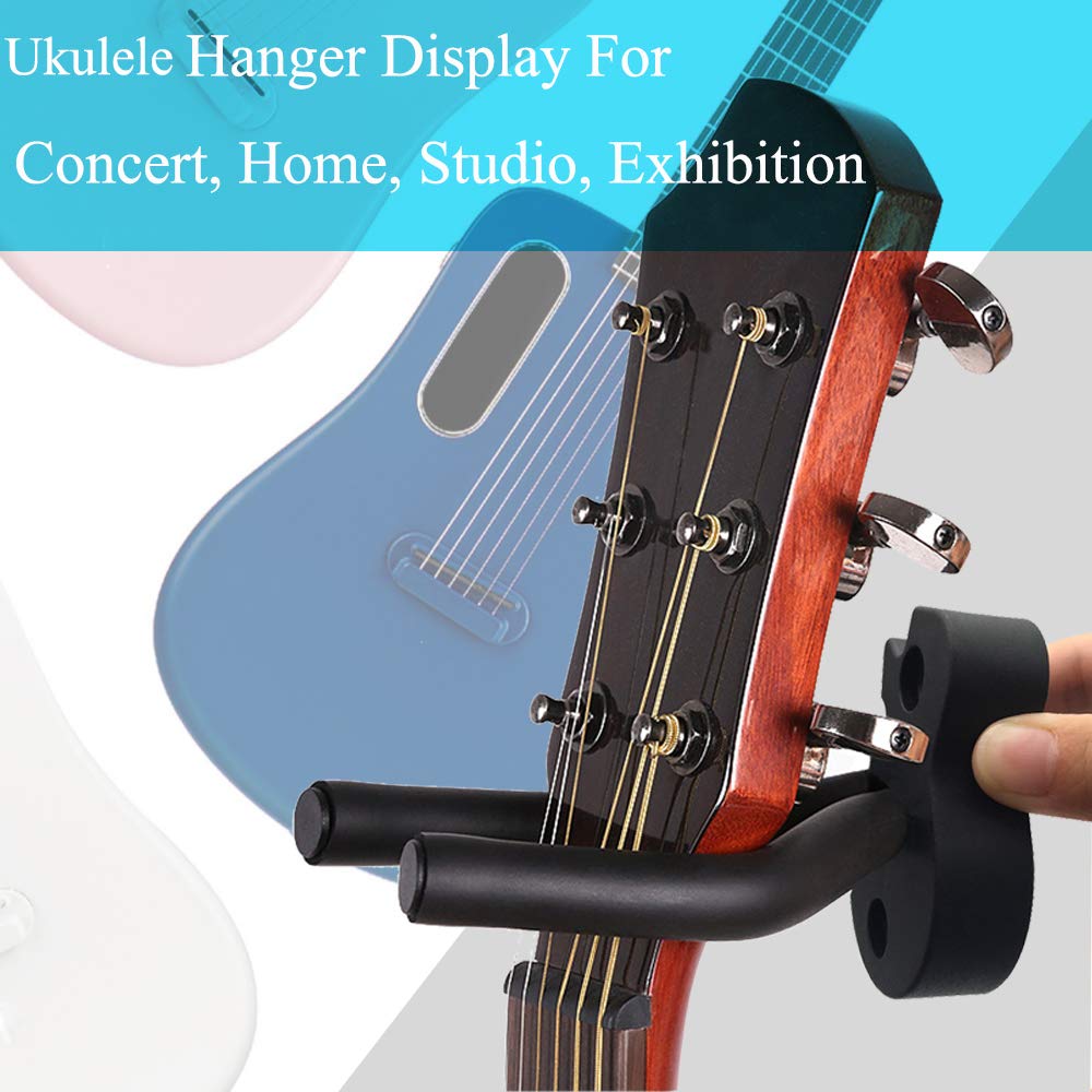 WOGOD Ukulele Wall Mount Hanger Stand Holder for Ukulele Violin Mandolin Banjo Guitars Wall Hangers Hooks Stands