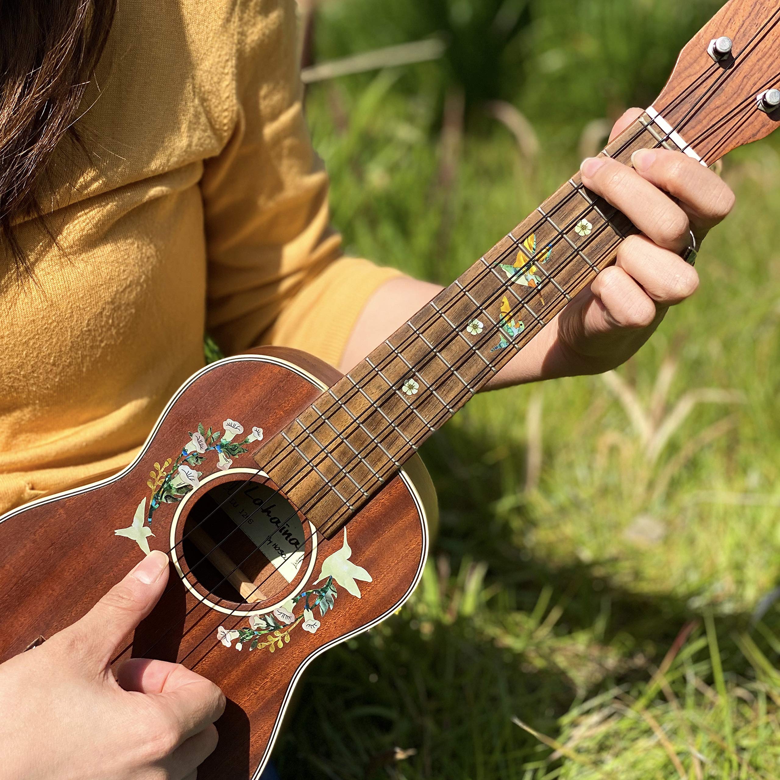 Bee Hummingbirds - Fret Markers Inlay Stickers Decals for Ukuleles