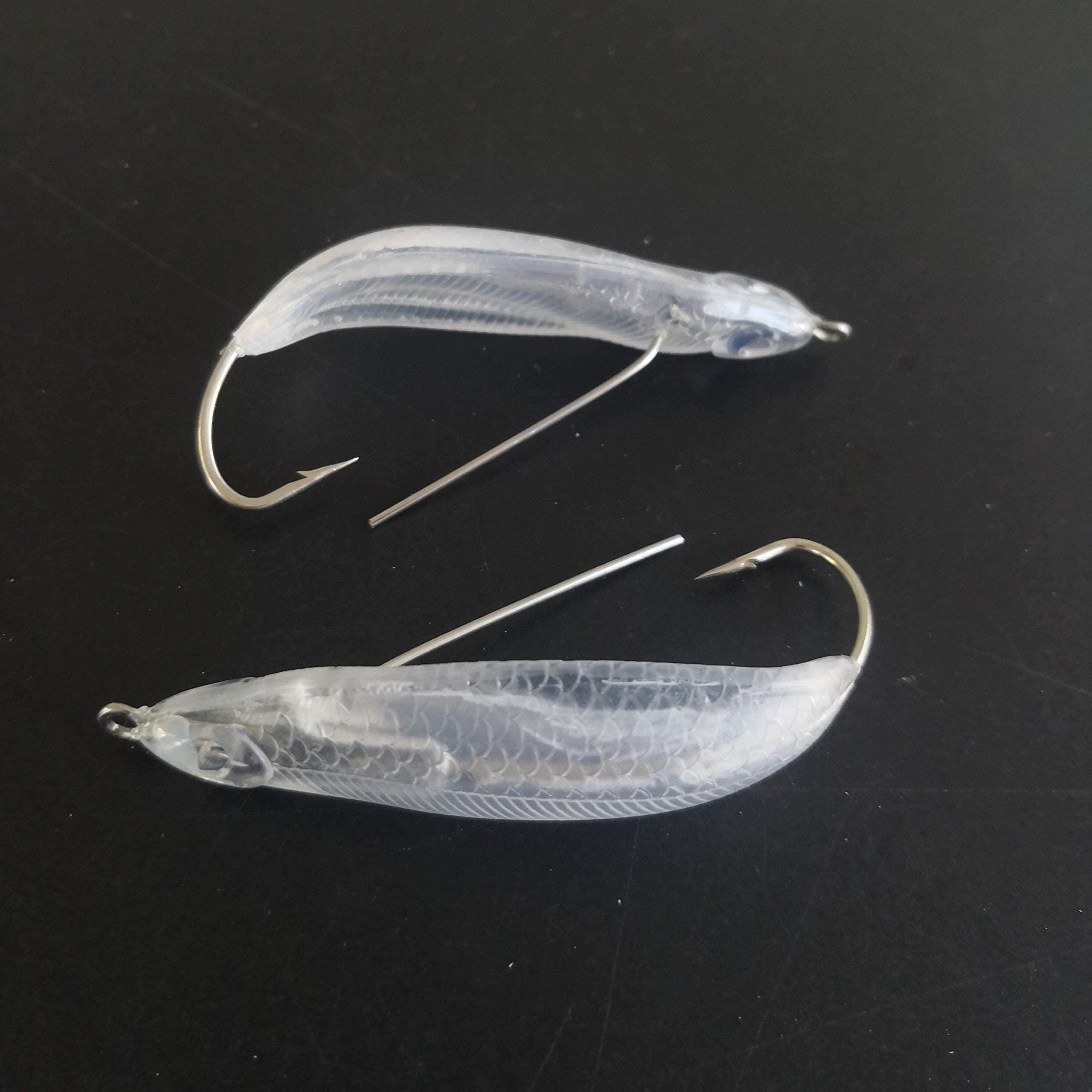 10pcs Unpainted Simulation Fishing Lure Blank topwater Freshwater VIB Bait Trout Salmon 68mm 7.2G Lure Body with Hook Free Eye 8281