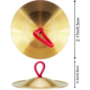 10 Pieces Finger Cymbals Belly Dancing Finger Gold Musical Instrument for Dancer Ball Party