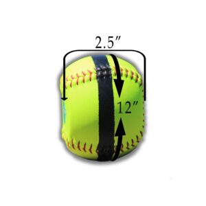 Spinform Softball Pitching and Throwing Spin Trainer, 12" Leather Ball with Raised Stitched Seams, Ideal for All Distances and Speeds