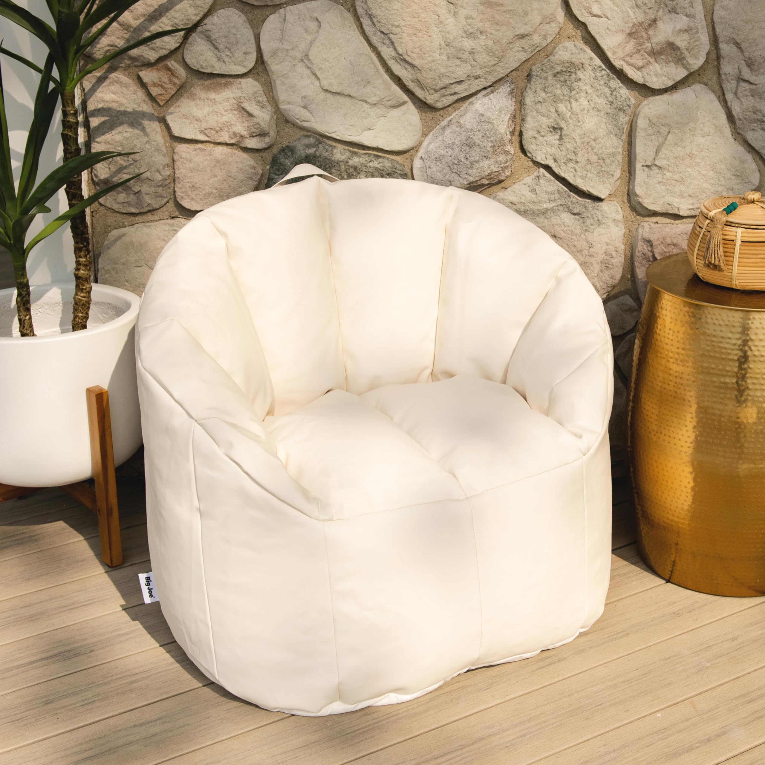 Big Joe Milano Outdoor Beanbag Chair White Marine