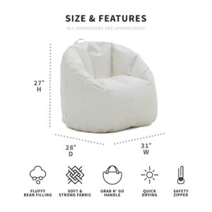 Big Joe Milano Outdoor Beanbag Chair White Marine