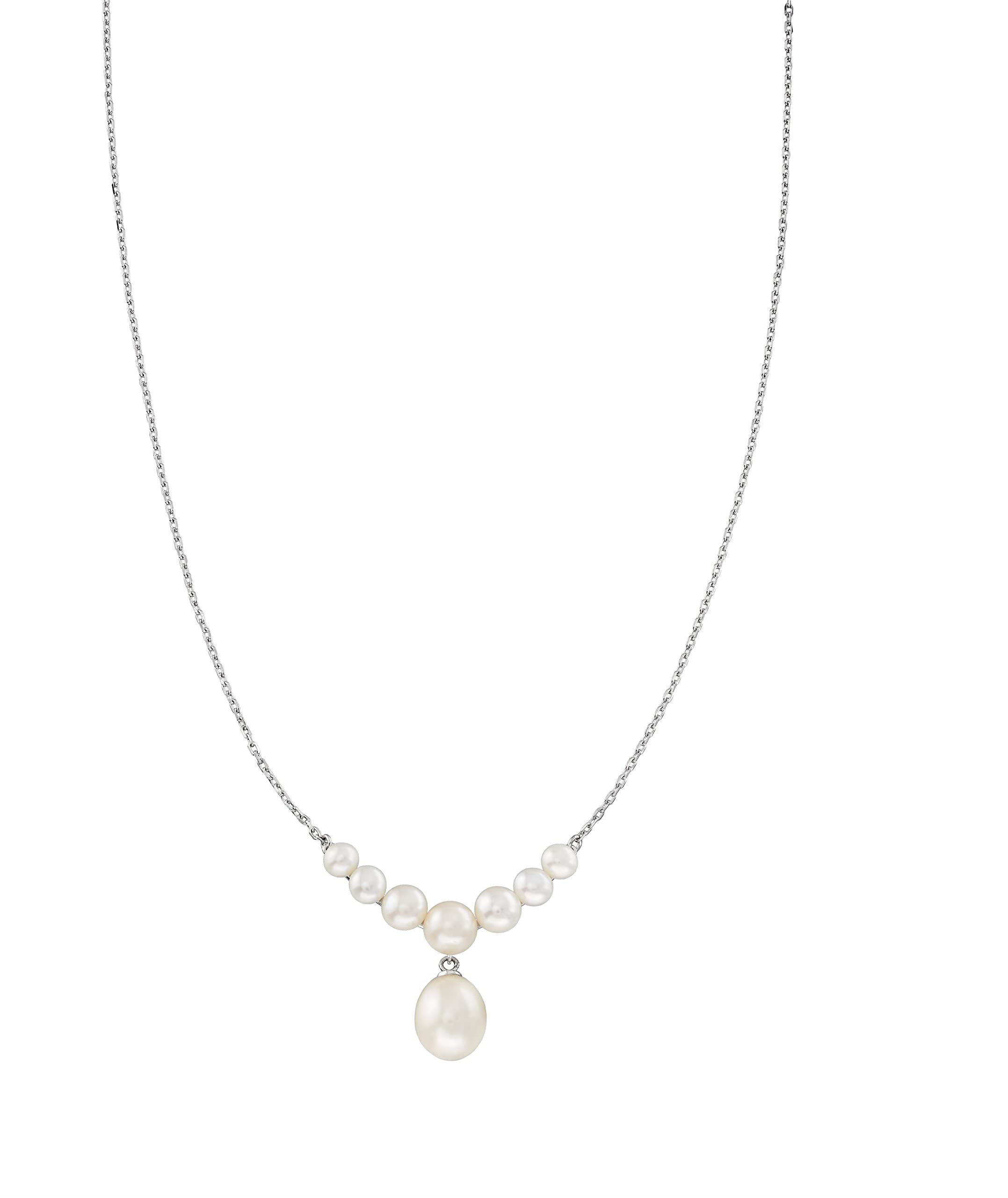 Ross-Simons 4-9.5mm Cultured Pearl Drop Necklace in Sterling Silver. 20 inches