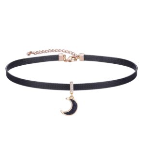 yonhon black moon choker necklace for women