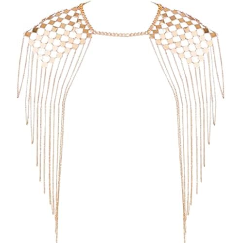 CanB Gold Body Chains Shoulder Body Chain Harness Sexy Body Jewelry Accessories for Women and Girls