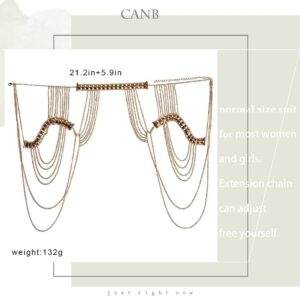 CanB Gold Body Chains Shoulder Body Chain Harness Sexy Body Jewelry Accessories for Women and Girls