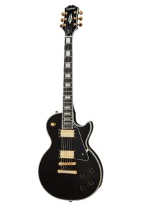 epiphone les paul custom, ebony with gold hardware