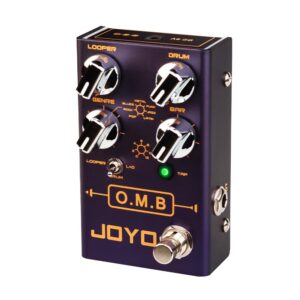 joyo looper & drum machine pedal (looper cycle recording/drum machine/looper+drum) for electric guitar effect (o.m.b r-06)