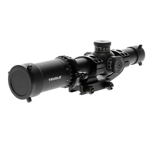 TRUGLO Omnia Tactical Hunting Shooting Durable Fogproof Shock Resistant 30mm One-Piece Aluminum Tube Illuminated All Purpose Tactical Reticle Riflescope | Flip-Up Lens Cap Included | 8 1-8X24 30MM