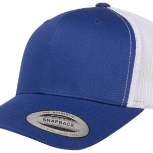 Yupoong YP Classics Retro Trucker Cap, Royal/White, OSFA