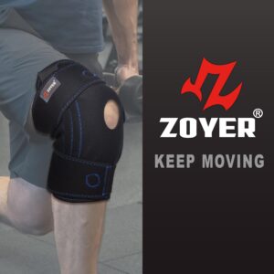 ZOYER Knee Brace for Women and Men, Adjustable Knee Support Brace with Removable Side Stabilizers and Patella Gel Pad, Strong Stability for Joint Pain Relief, Arthritis, Meniscus Tear, ACL, MCL, PCL