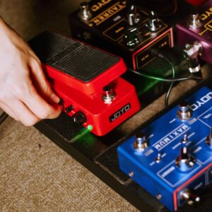 JOYO WAH-II Classic and Multifunctional WAH Pedal Featuring Wah-Wah/Volume Functions with WAHWAH Sound Quality Value knob (Red)